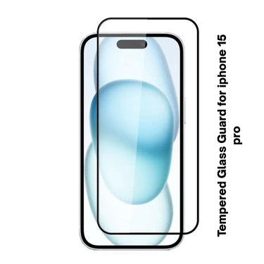 Tempered Glass for Apple iPhone 15 Pro | Transparent Screen Protector | 2.5D Curved Edges | Military-Grade Scratch Resistant Full Coverage (Pack Of 2)